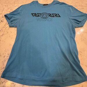 Versace Sky Blue Short Sleeve Tee